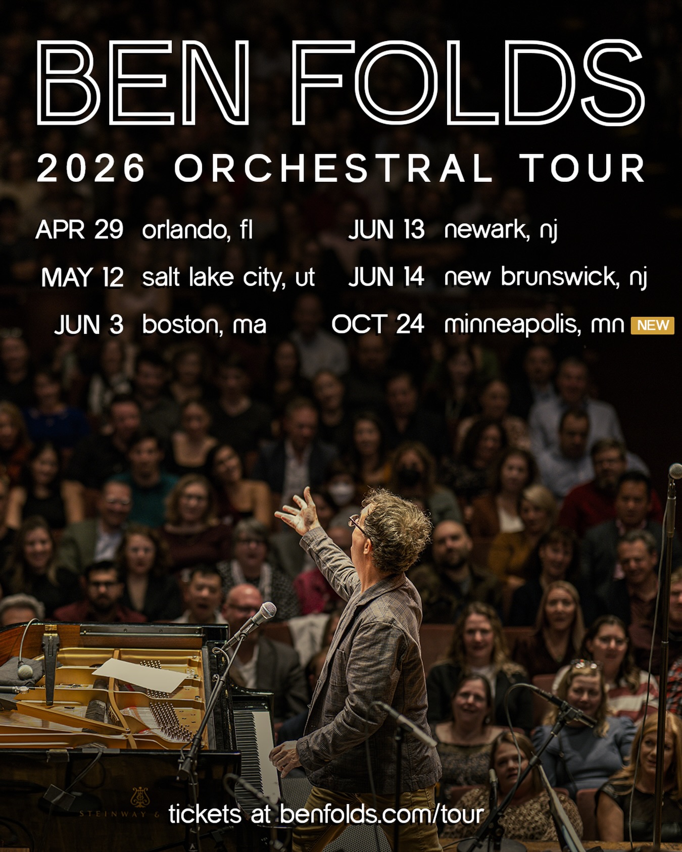 Ben Folds Tour Poster 2026