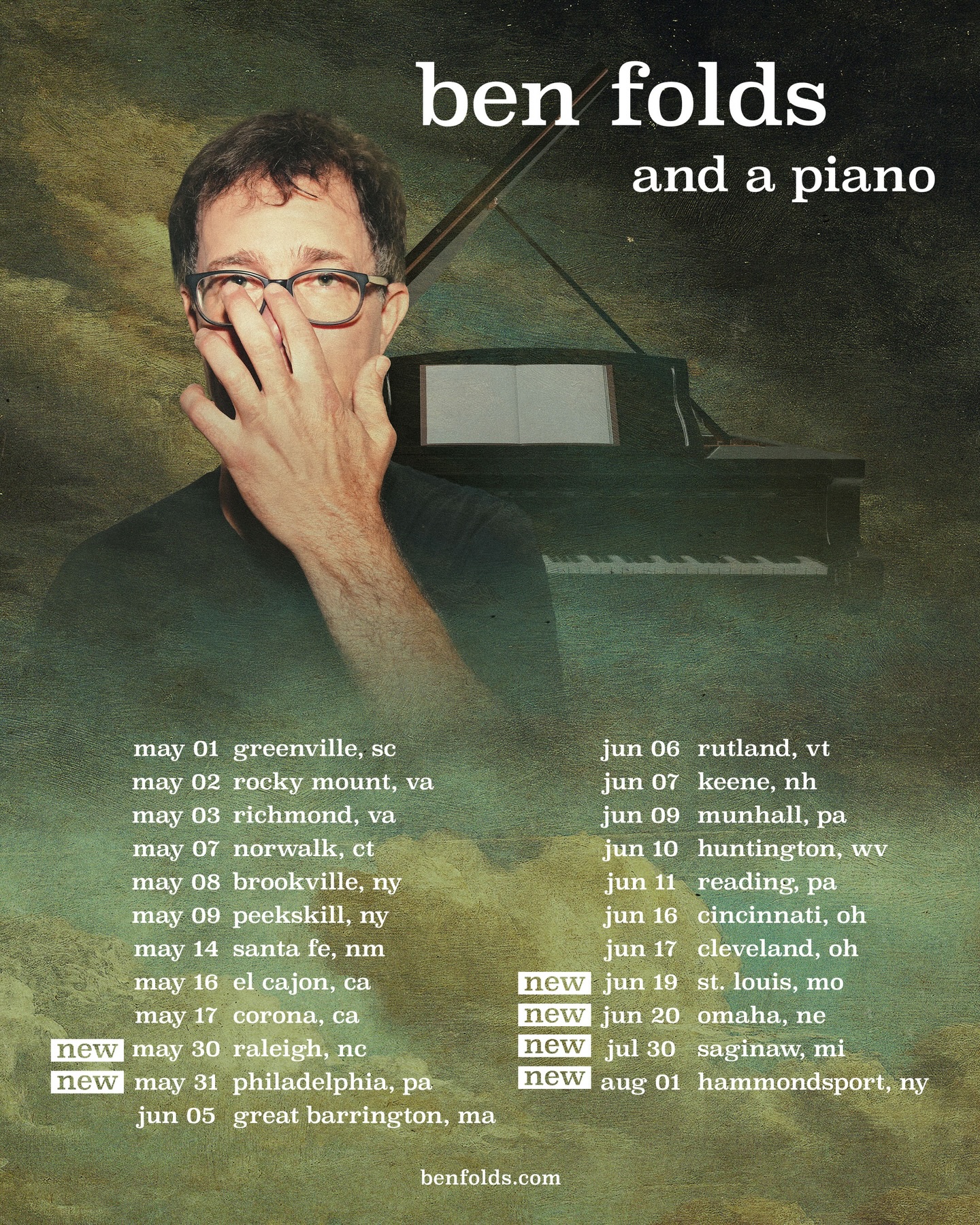 Ben Folds Tour Poster 2026